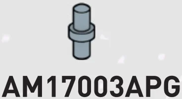 Connector: pin, small in Gray, Steel