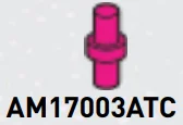 Connector: pin, small in Pink, Barbie