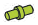Connector: pin, small in Green, Spring