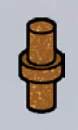 Connector: pin, small in Copper (Metallic)
