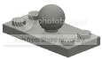 Plate 2 x 4 with ball joint, medium in Gray, Dark (Metallic Camo)