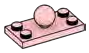 Plate 2 x 4 with ball joint, medium