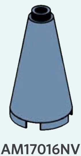Cone 2 x 3 x 2 in Blue, Faded Denim