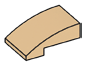 Slope brick 33 2 x 3 curved slope in Sand, Dark