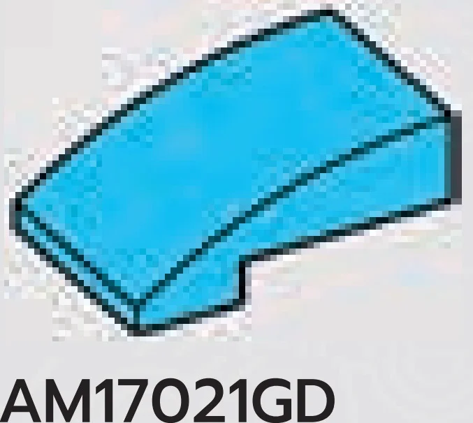 Slope brick 33 2 x 3 curved slope in Blue, Rich Sky
