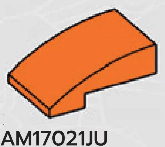 Slope brick 33 2 x 3 curved slope in Orange, Smoky