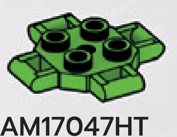 Plate Modified 2 x 2 Cross with handles