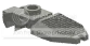 Plate 1 x 4 with clip, small airfoil in Gray, Dark Smoke