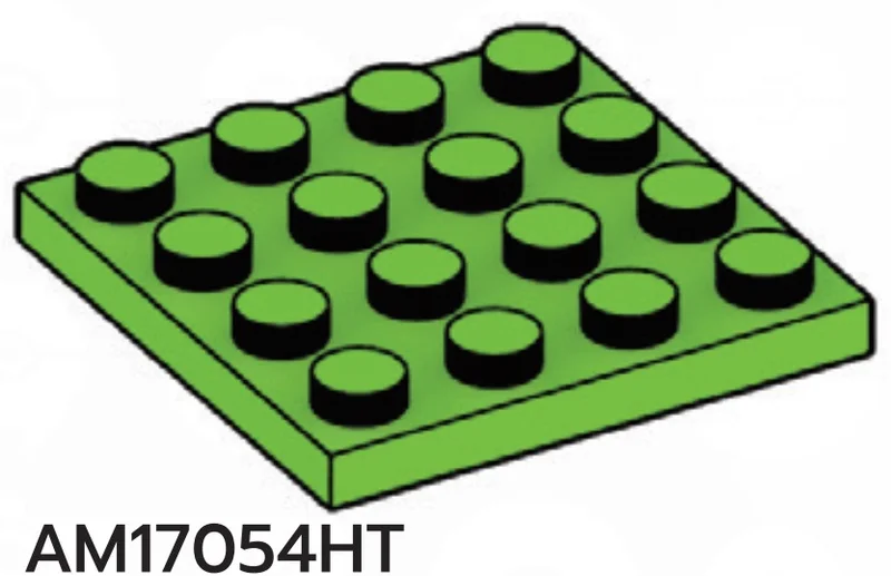 Plate 4 x 4 in Green, Soft Grass