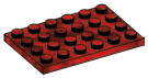 Plate 4 x 6 in Red (Camo)