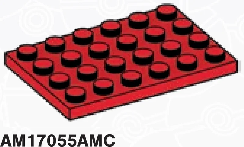 Plate 4 x 6 in Red, Flame