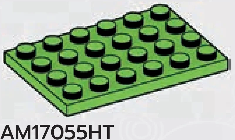 Plate 4 x 6 in Green, Soft Grass