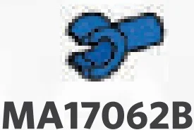 Connector: pin, short with clip in Blue