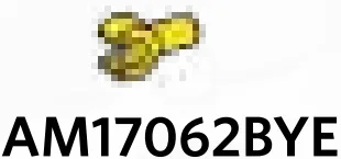 Connector: pin, short with clip in Yellow, Lemon