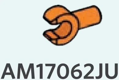 Connector: pin, short with clip in Orange, Smoky