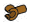 Connector: pin, short with clip in Brown, Caramel