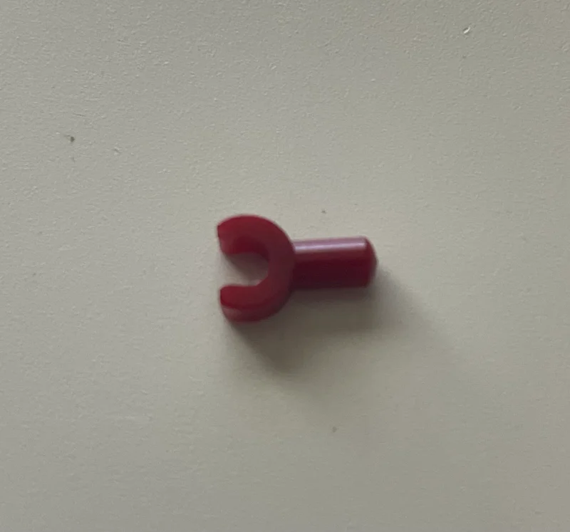 Connector: pin, short with clip in Red, Falu