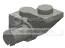 Slope brick 45 1 x 2 inverse with axle, right in Gray, Dim (Metallic)