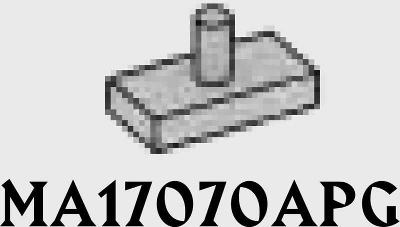 Tile Modified 1 x 2 with Vertical Bar Peg / Joystick in Gray, Steel