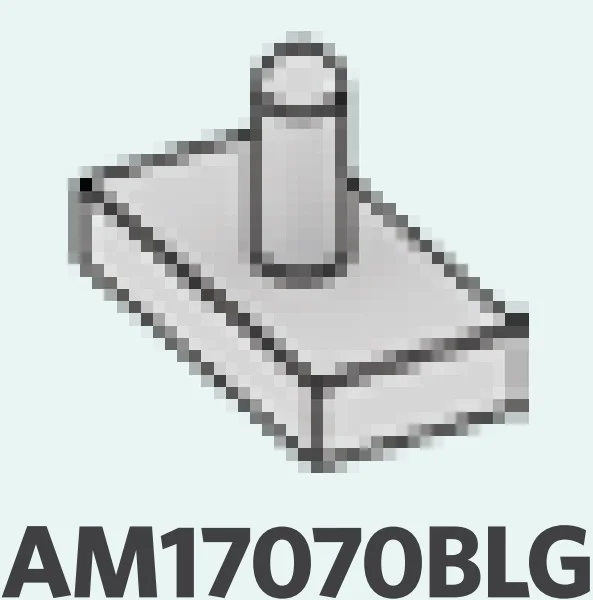 Tile Modified 1 x 2 with Vertical Bar Peg / Joystick in Gray, Dull