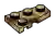 Wedge Plate 2 x 3 Right in Sand, Dark (Camo)