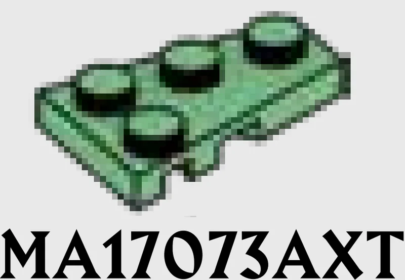 Wedge Plate 2 x 3 Right in Green, Vertigris (Sand Green)