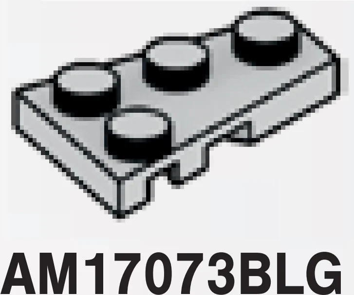 Wedge Plate 2 x 3 Right in Gray, Dull
