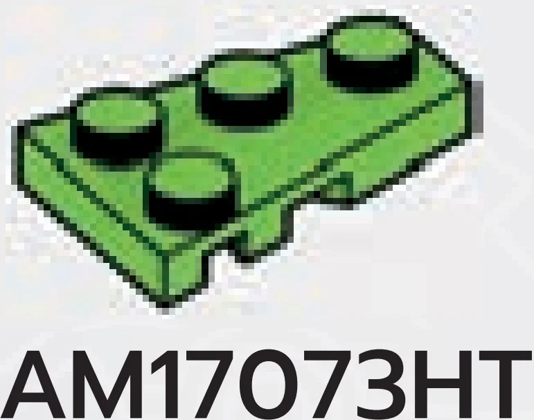 Wedge Plate 2 x 3 Right in Green, Soft Grass