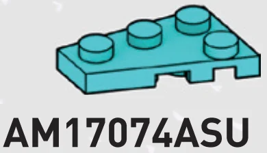 Plate 2 x 3 wedge, left in Teal