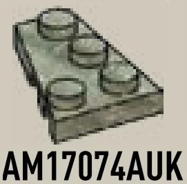 Plate 2 x 3 wedge, left in Gray, Concrete (Camo)