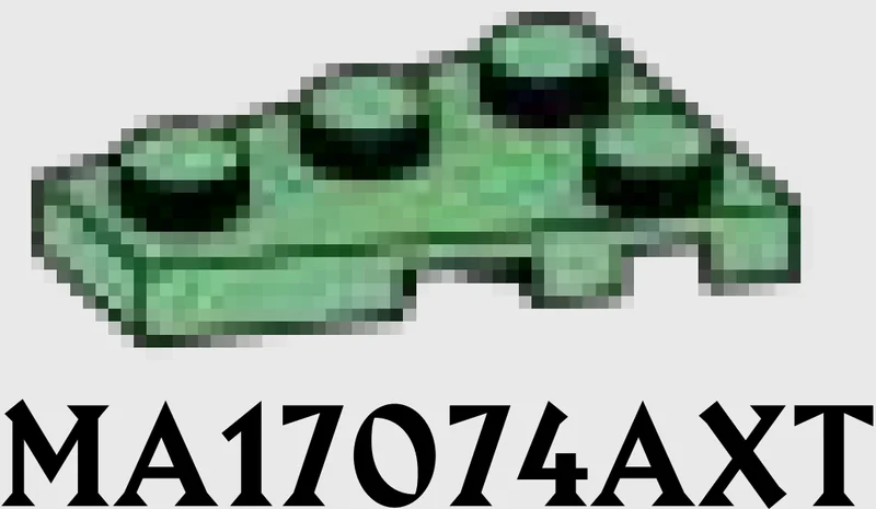 Wedge Plate 2 x 3 Left in Green, Vertigris (Sand Green)