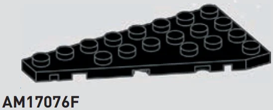 Plate 4 x 8 wedge, right in Black