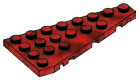 Wedge Plate 4 x 8, Left in Red (Camo)