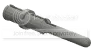 Connector: axle 2 studs long with bar, short in Gray, Light (Metallic)