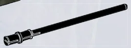 Connector: axle 2 studs long with bar, long in Black