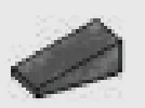 Slope brick 25 1 x 2 in Gray, Cool Dark (Flake)