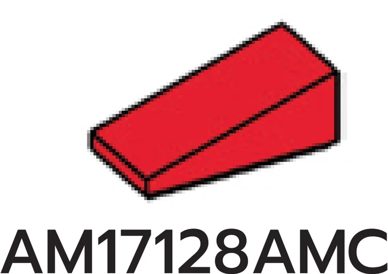 Slope brick 25 1 x 2 in Red, Flame