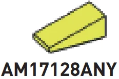 Slope brick 25 1 x 2 in Yellow, Electric