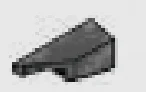 Slope brick 25 1 x 2 corner, left in Gray, Cool Dark (Flake)