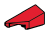 Wedge Slope 25 1 x 2 corner, left in Red, Flame
