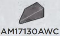 Wedge Slope 25 1 x 2 corner, right in Gray, Dark (Metallic Camo)