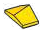 Slope plate 45 2 x 1 double with curved slope in Yellow, Lemon