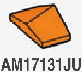 Slope plate 45 2 x 1 double with curved slope in Orange, Smoky