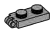 Hinge plate 1 x 2 with two fingers, locking in Gray, Light Camo (Metallic)