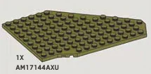 Wedge Plate 10 x 14 without corners, right