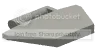 Panel 2 x 4 trapezoid with handle in Gray, Dark (Metallic)