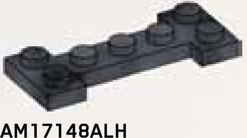 Plate Modified 2 x 5 Center Cutouts in Gray, Dark (Camo)