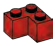 Brick 2 x 2 corner in Red (Camo)