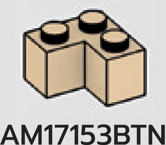 Brick 2 x 2 corner in Sand, Dark
