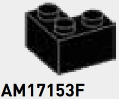 Brick 2 x 2 corner in Black